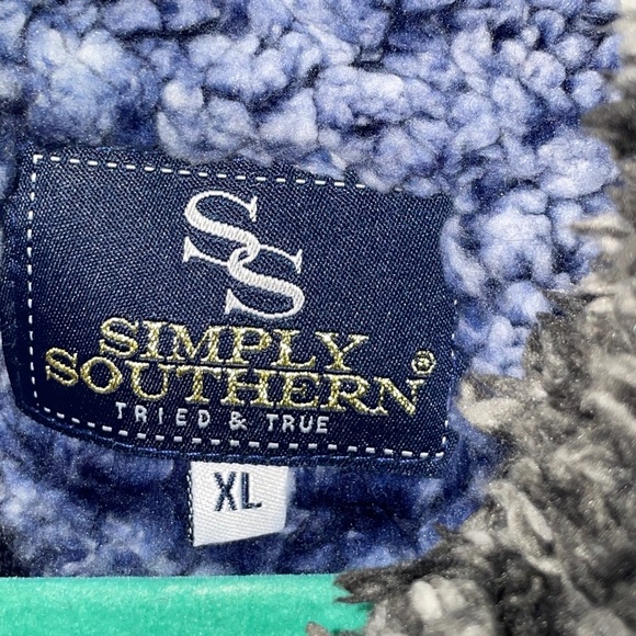 EUC Simply Southern Soft Sherpa 1/4 Zip Pullover Size XL - Picture 3 of 6